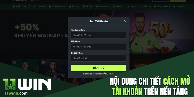Nội dung chi tiết cách mở tài khoản trên nền tảng