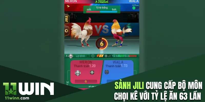Sảnh JILI cung cấp bộ môn chọi kê với tỷ lệ ăn lên tới 63 lần 