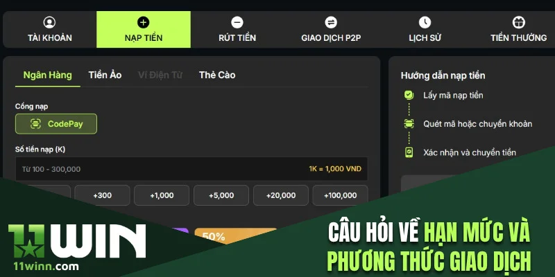 Thông tin về hạn mức cùng những phương thức giao dịch